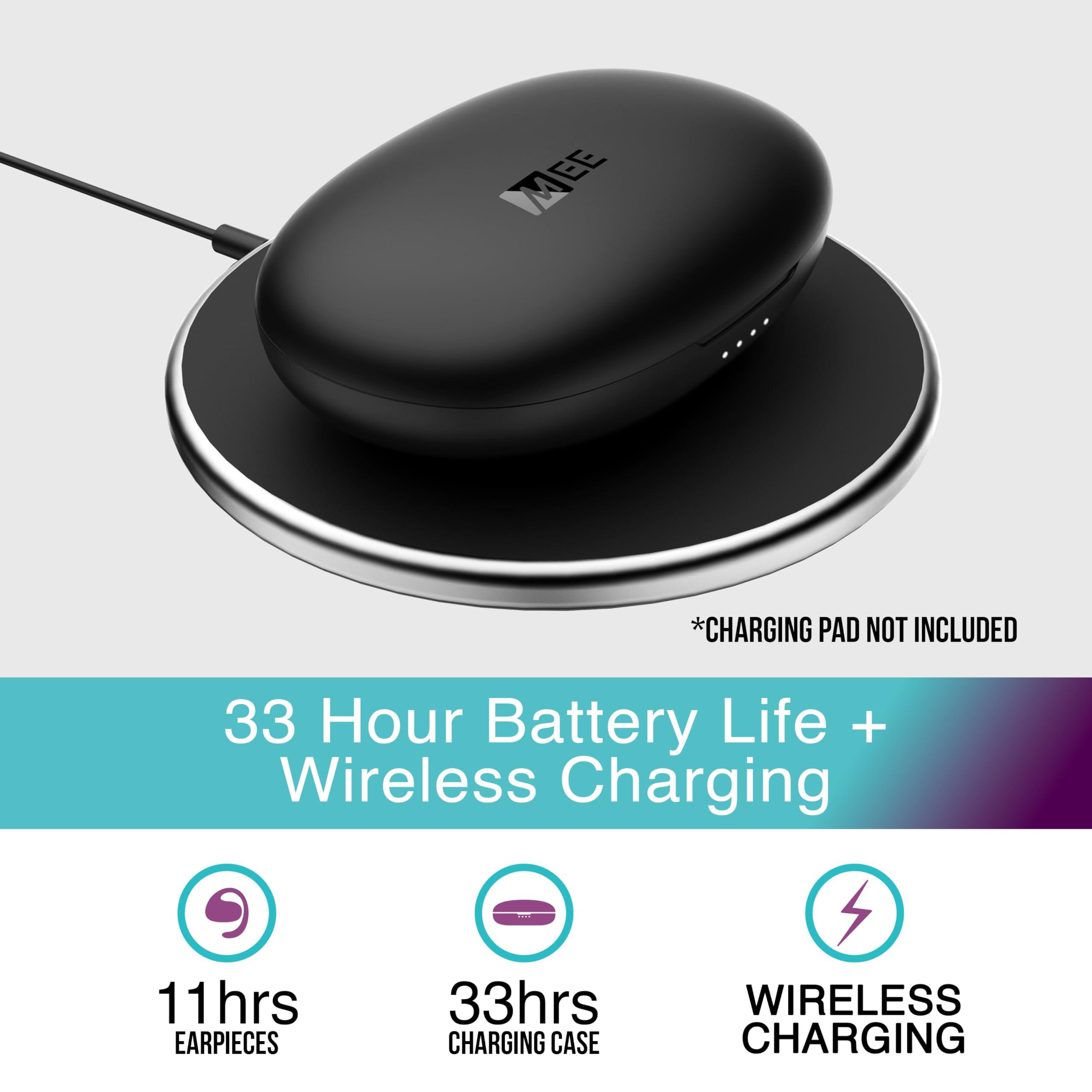 MEE audio MEE audio AirHooks Pro True Wireless Open Ear Sports Headphones Bluetooth Earbuds - Comfortable Sweatproof Non-Isolating Headset Earphones for Safer Workouts & Running