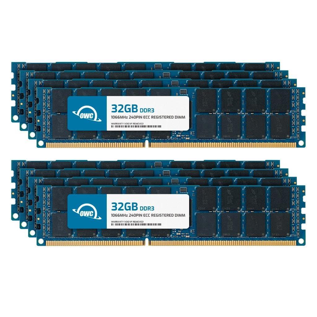 OWC OWC 256GB (8x32GB) DDR3 1066 PC3-8500 CL7 4Rx4 240-pin 1.5V ECC Registered RDIMM Memory RAM Module Upgrade Kit for Select Workstations or Servers