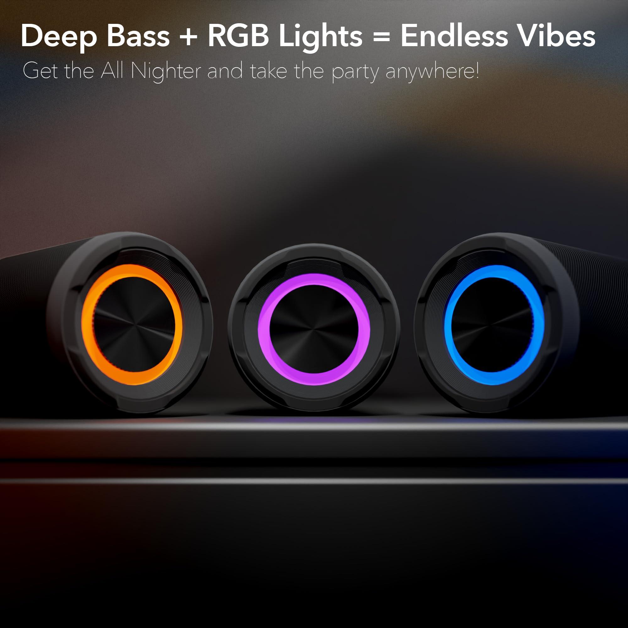 cellhelmet BAR Audio by cellhelmet | Water Resistant Bluetooth Speaker | 16W with Type-C Charging Cable and Removable Strap with Carabiner