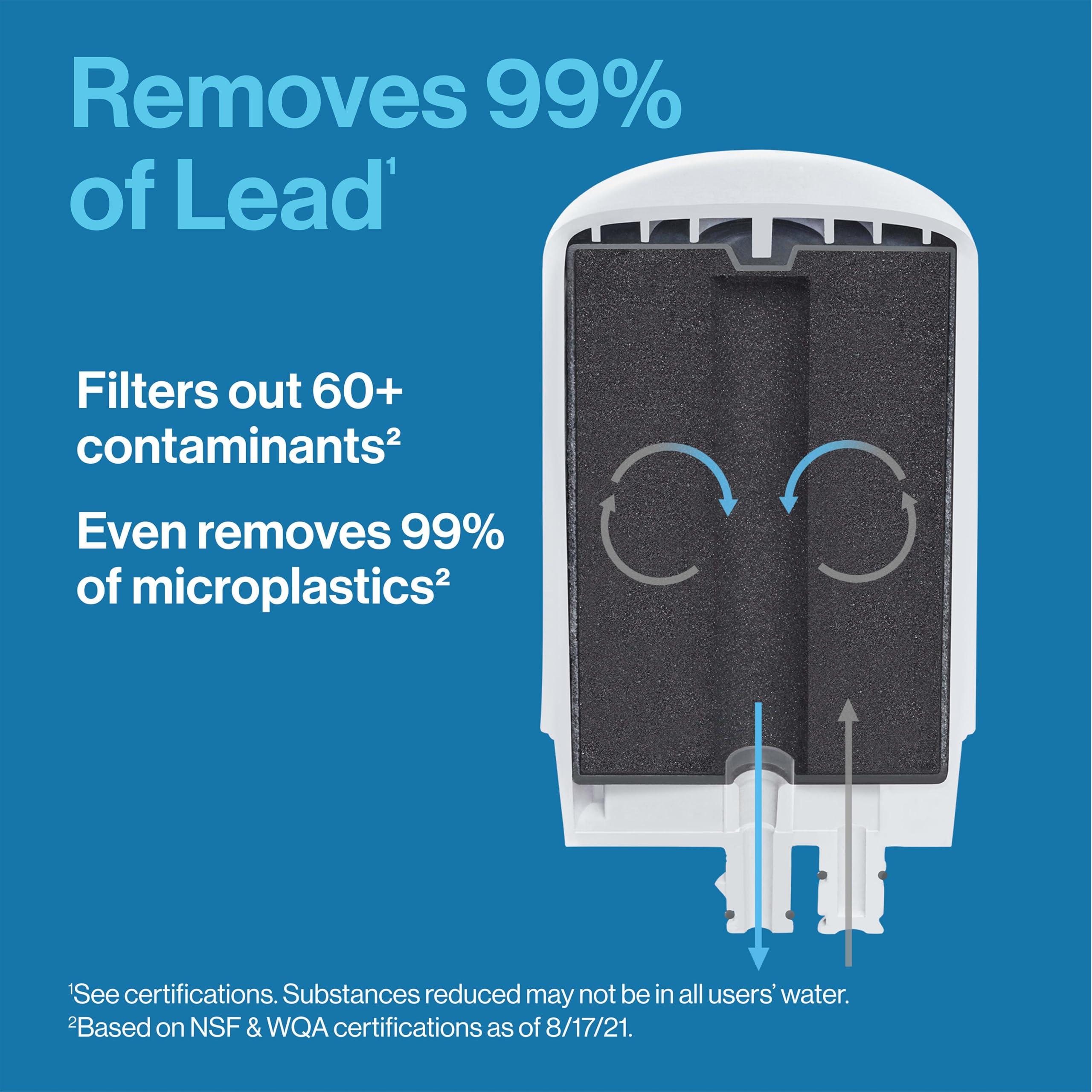 Brita Brita Faucet Mount Water Filter for Sink, Removes 99% of Lead, Elite Filtration System, Includes 1 Replacement Filter, Chrome