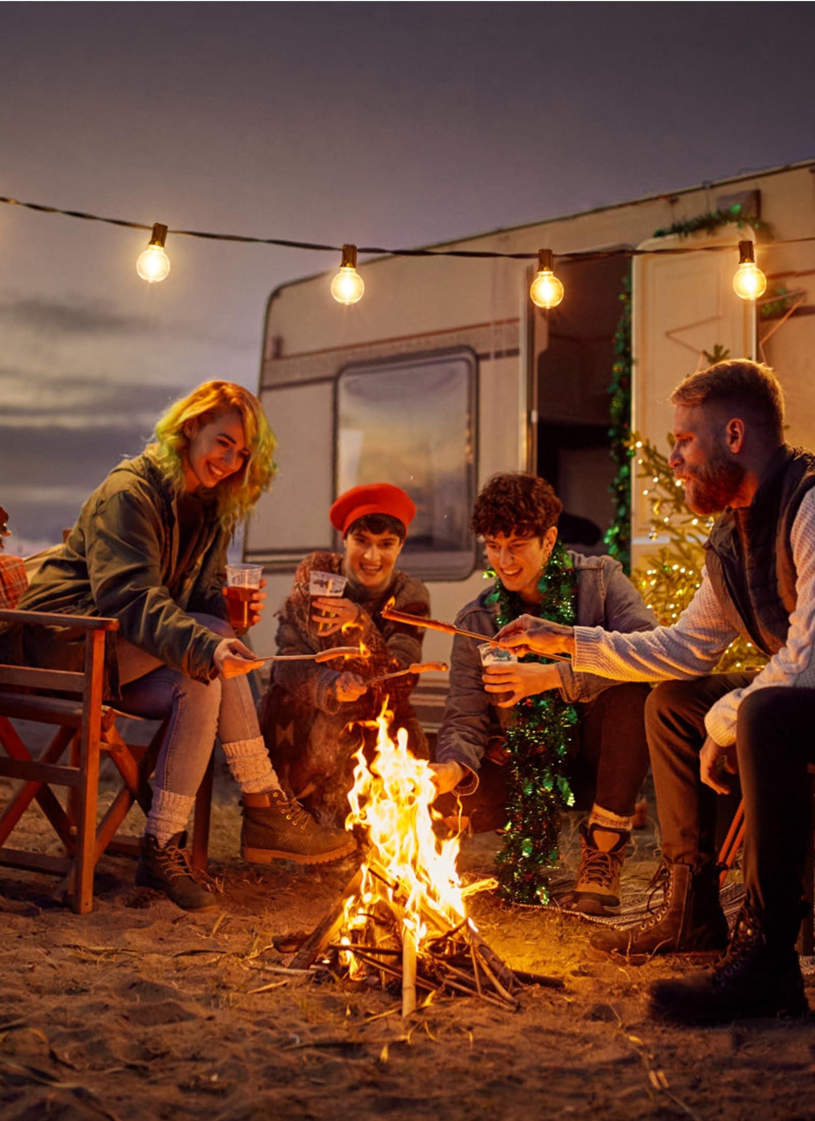 Brightown Brightown G40 Replacement LED Light Bulbs, 25 Pack Clear Globe Bulb fits E12 C7 Candelabra Screw Base Sockets, 1.5 Inch Dimmable Edison Light Bulbs for Indoor Outdoor Patio Decor, Warm White