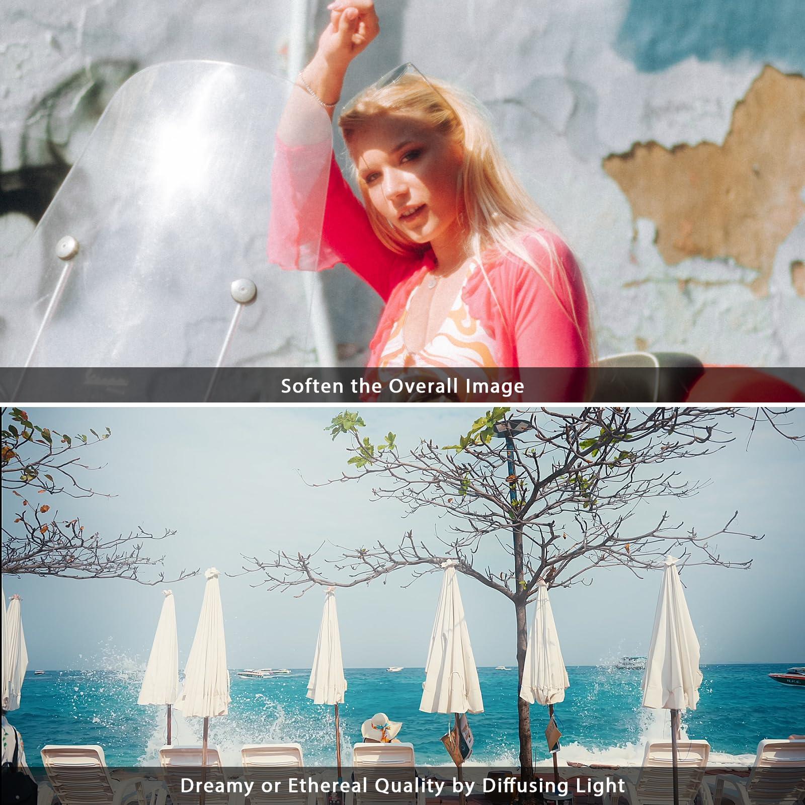 H&Y H&Y 77mm White Mist Filter Lens Filter Mist White 1/4 Diffusion Filter Camera Lens Filter Dreamy Fog Effect with Magnetic Adapter Ring, EVO Series