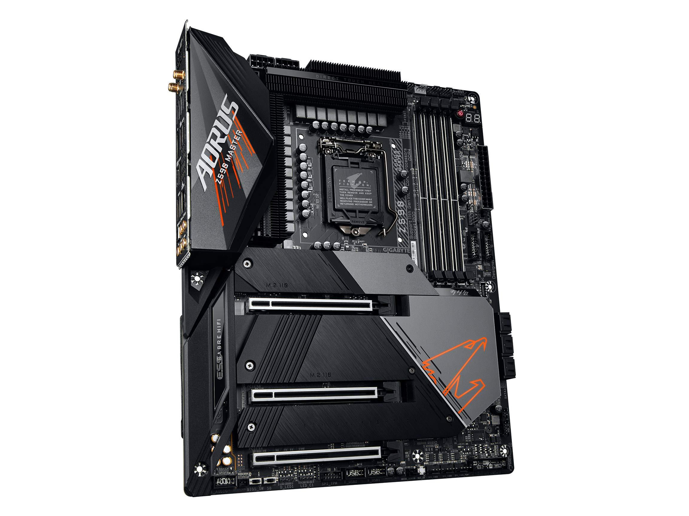 GIGABYTE GIGABYTE Z590 AORUS Master (LGA 1200/Intel Z590/ATX/Triple M.2/PCIe 4.0/USB 3.2 Gen2X2 Type-C/Intel WiFi 6E/AQUANTIA 10GbE LAN/Gaming Motherboard)