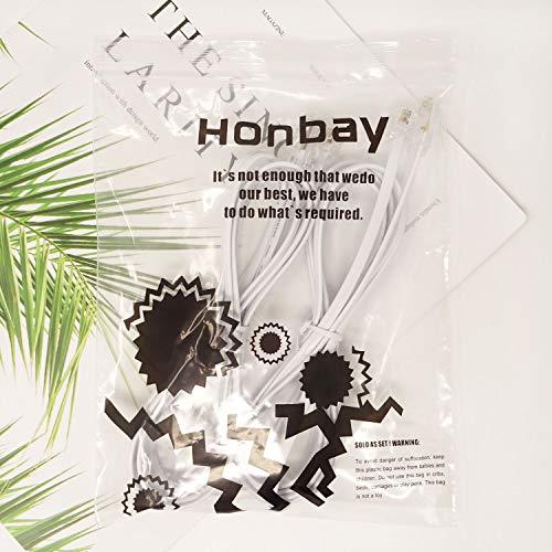 honbay HONBAY 2 Pack Telephone RJ11 6P4C to RJ45 8P8C Connector Plug Cable for Landline Telephone
