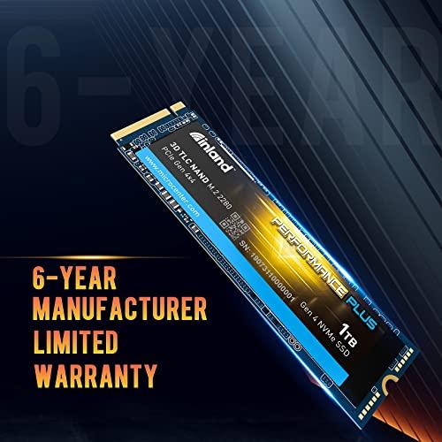INLAND INLAND 1TB Performance Plus NVMe Internal Gaming SSD Solid State Drive Optimized for PS5 - Gen4 PCIe, M.2 2280, DRAM Cache, TLC 3D NAND Flash, Up to 7000MB/s