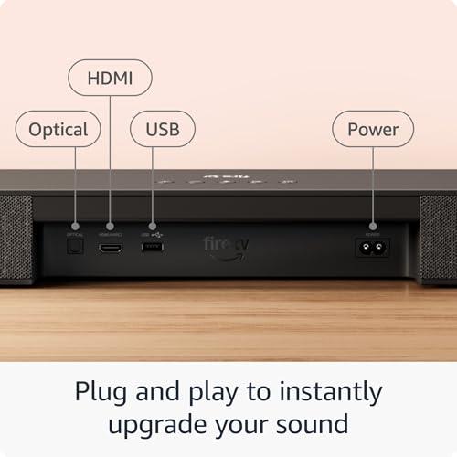 Amazon Introducing Amazon Fire TV Soundbar Plus with subwoofer, 3.1 channel, Dolby Atmos, DTS:X, clear dialogue, 2024 release