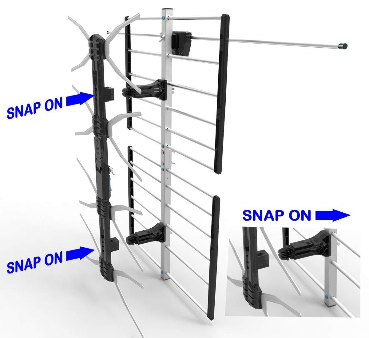 pingbingding PBD Outdoor Digital HD TV Antenna with High Gain Amplifier 150 Mile Long Range for UHF/VHF, Mounting Pole, 40FT RG6 Coaxial Cable, Easy Installation