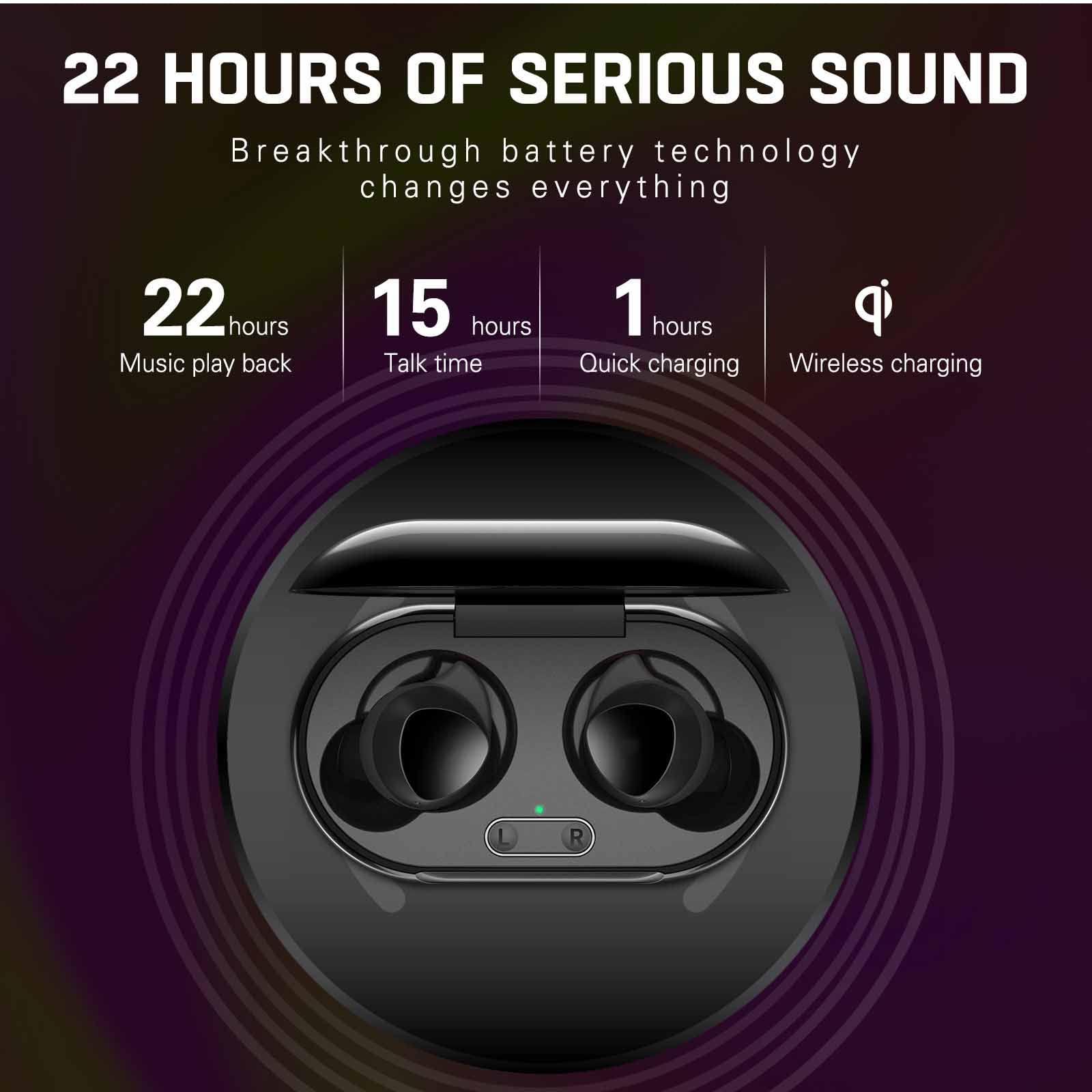 UrbanX UrbanX Street Buds Plus for Xiaomi Mi 11X - True Wireless Earbuds w/Hands Free Controls (Wireless Charging Case Included) - Black