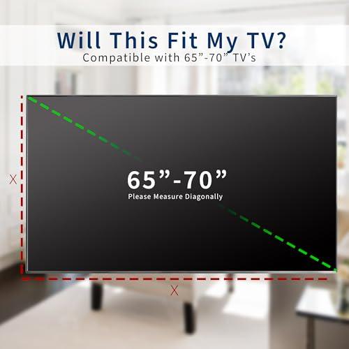 VIVO VIVO Flat Screen TV Cover Protector for 65 to 70 inch Screens, Universal, Outdoor, Weatherproof, Water Resistant COVER-TV065B