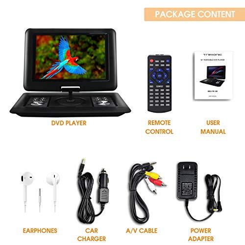 Trexonic Trexonic 14.1" Portable DVD Player with TFT-LCD Screen and USB/SD/AV Inputs