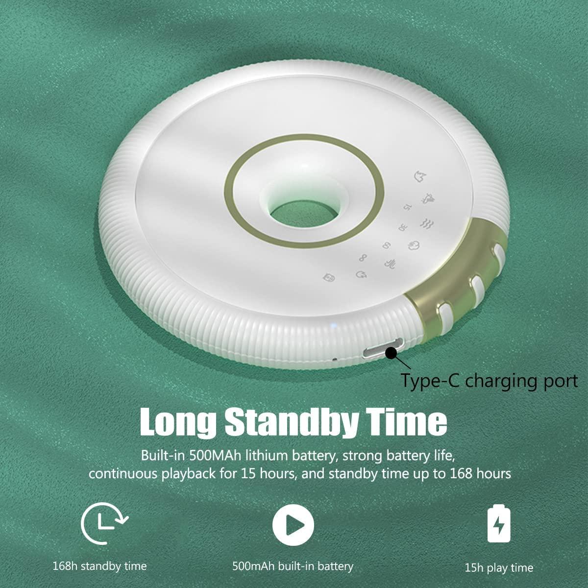 Anliato Bone Conduction Bluetooth Pillow Speaker for Sleeping Mini Portable Under Pillow Speaker White Noise for Side Sleepers Bluetooth Wireless Under Pillow Speaker Sleep Headphones for Adult Kid (White)