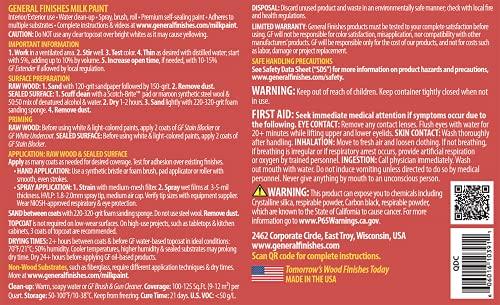 General Finishes General Finishes Water Based Milk Paint, 1 Quart, Dark Chocolate