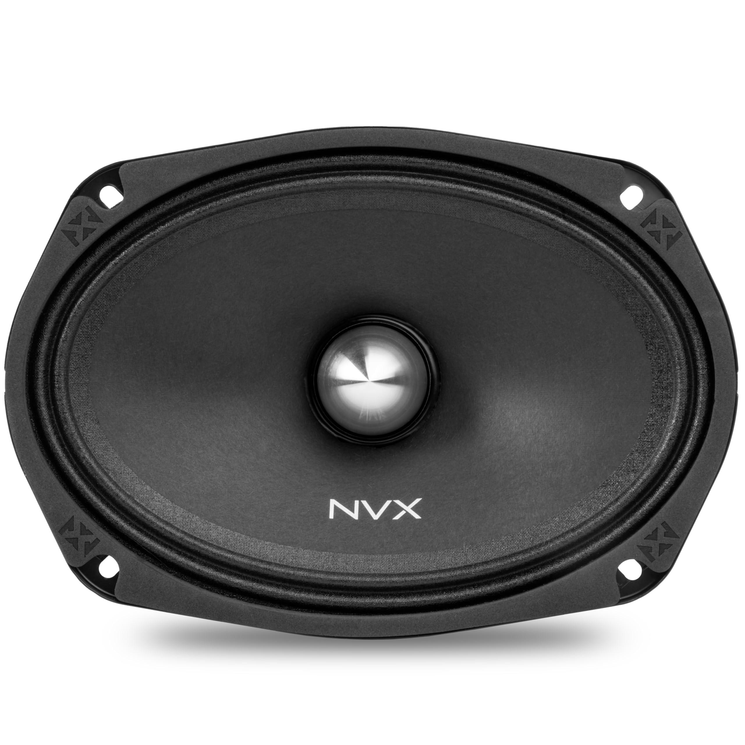 NVX NVX VPRO69BM 6"x 9" Premium Loudspeaker, 500W Max (250W RMS), 4-Ohm, 1.5" Voice Coil, Pro Audio Midrange with Bullet Aluminum Phase Plug, Easy to Install in Cars/Trucks/Doors (1-Speaker)