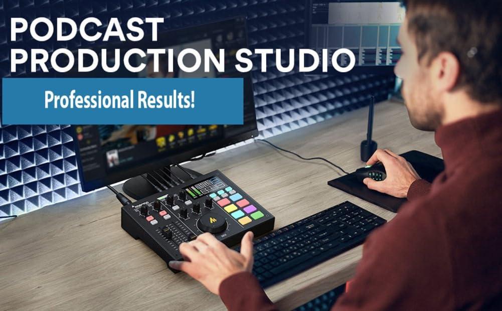 Generic HamiltonBuhl MPSK-CT2-XLR Media Production Studio Kit Content Creation Tools #2, Includes: On-Air! Podcast Kit, Portable Mixer Production System, Smart-Trek Deluxe Headphone & XLR Microphone