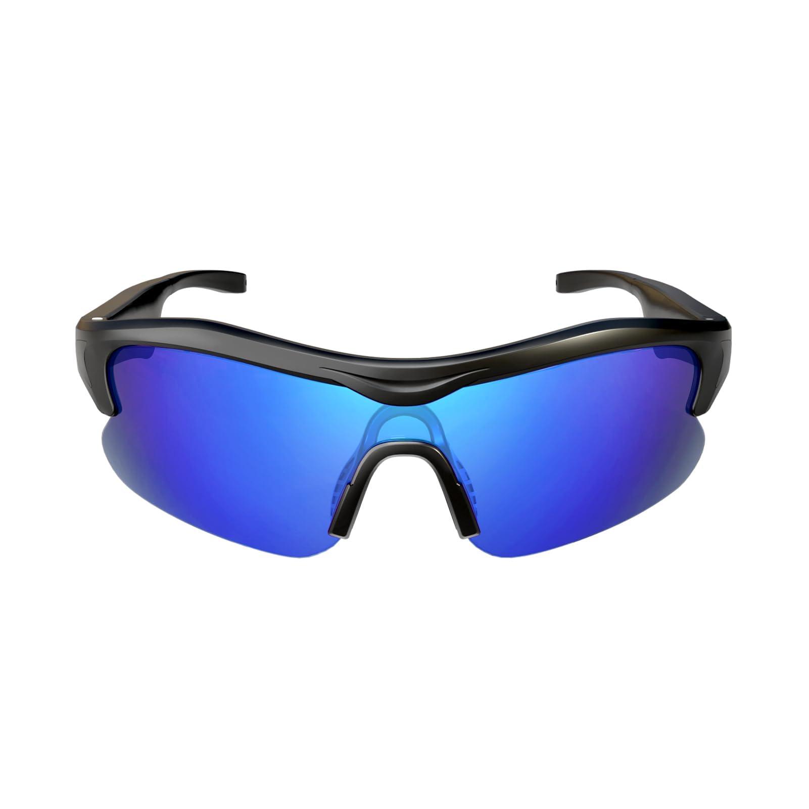 WOWRIO Cycling Bluetooth Glasses with Open-Ear Hi-Fi Audio, AI Noise-Canceling Mic, UV400 Protection, IPX4 Waterproof, All-Day Battery, Ultra-Light 40g, Wind Noise Reduction, for Biking, Running & Scootering