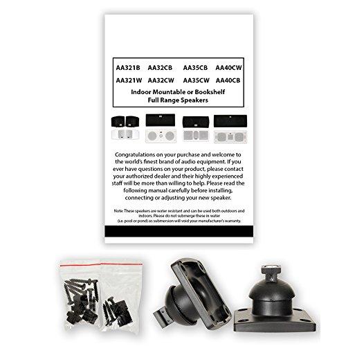 Acoustic Audio by Goldwood Acoustic Audio AA321B Mountable Indoor Speakers 400 Watts Black Bookshelf Pair