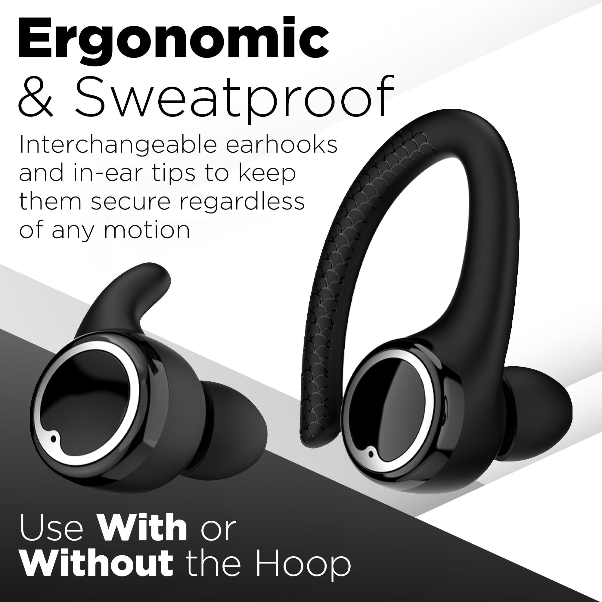 MyJoy MyJoy Active Wireless Earbuds, Bluetooth, Over The Ear Earbuds, Running, Workout Headphones, Black