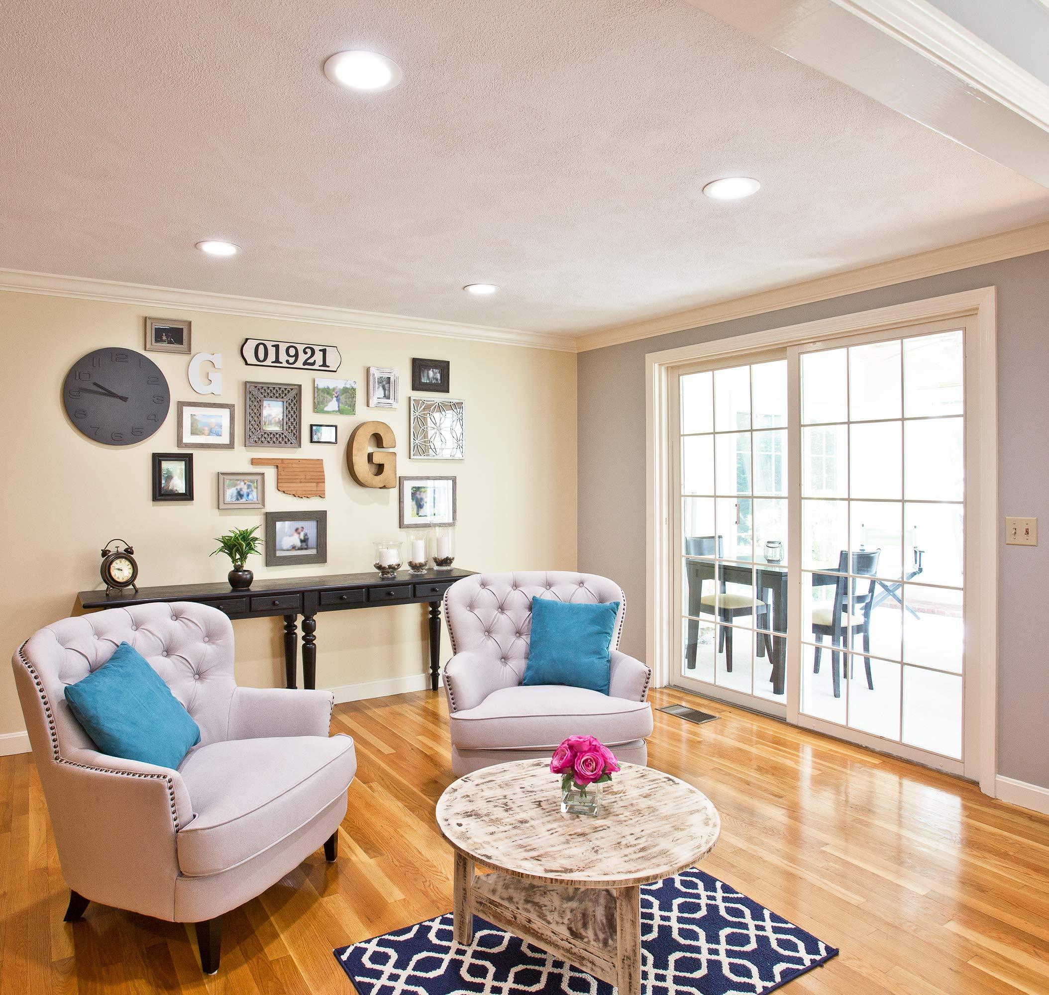 LEDVANCE SYLVANIA BR40 LED Flood Light Bulb, 85W = 13W, 10 Year, Dimmable, Frosted Finish, 1050 Lumens, 5000K, Daylight - 2 Pack (79624)