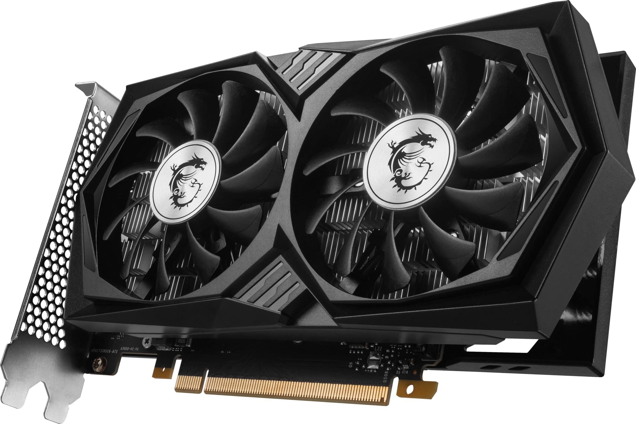 MSI MSI Gaming RTX 3050 Gaming X 6G Graphics Card (NVIDIA RTX 3050, 96-Bit, Boost Clock: 1507 MHz, 6GB GDDR6 14 Gbps, HDMI/DP, Ampere Architecture)