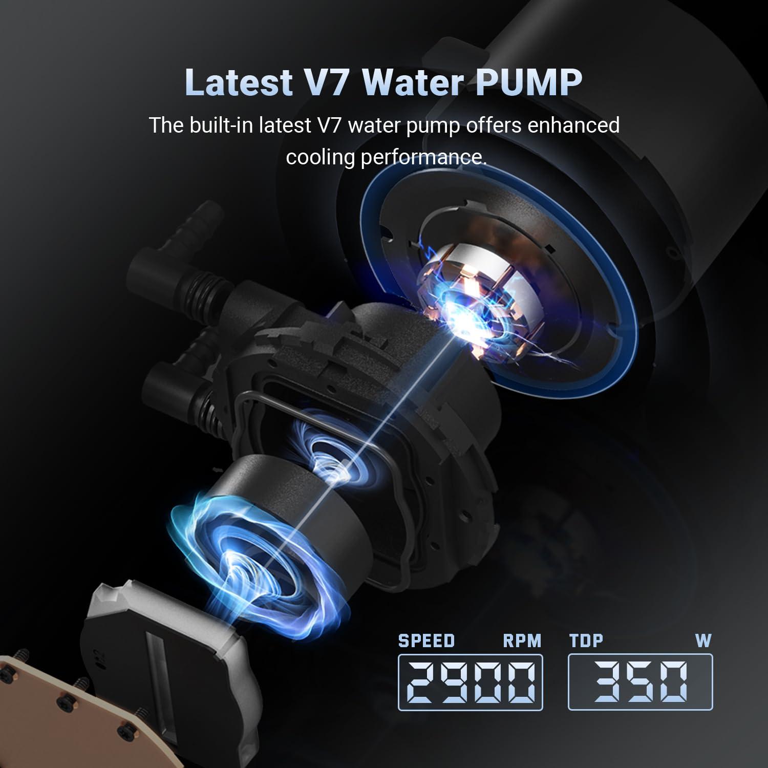 ID-COOLING ID-COOLING FX360 PRO Liquid CPU Cooler for Desktop - 360mm AIO Cooler, 3 x 120mm High-efficient Fans, Special CD Pattern Pump Header, Intel & AMD Compatible