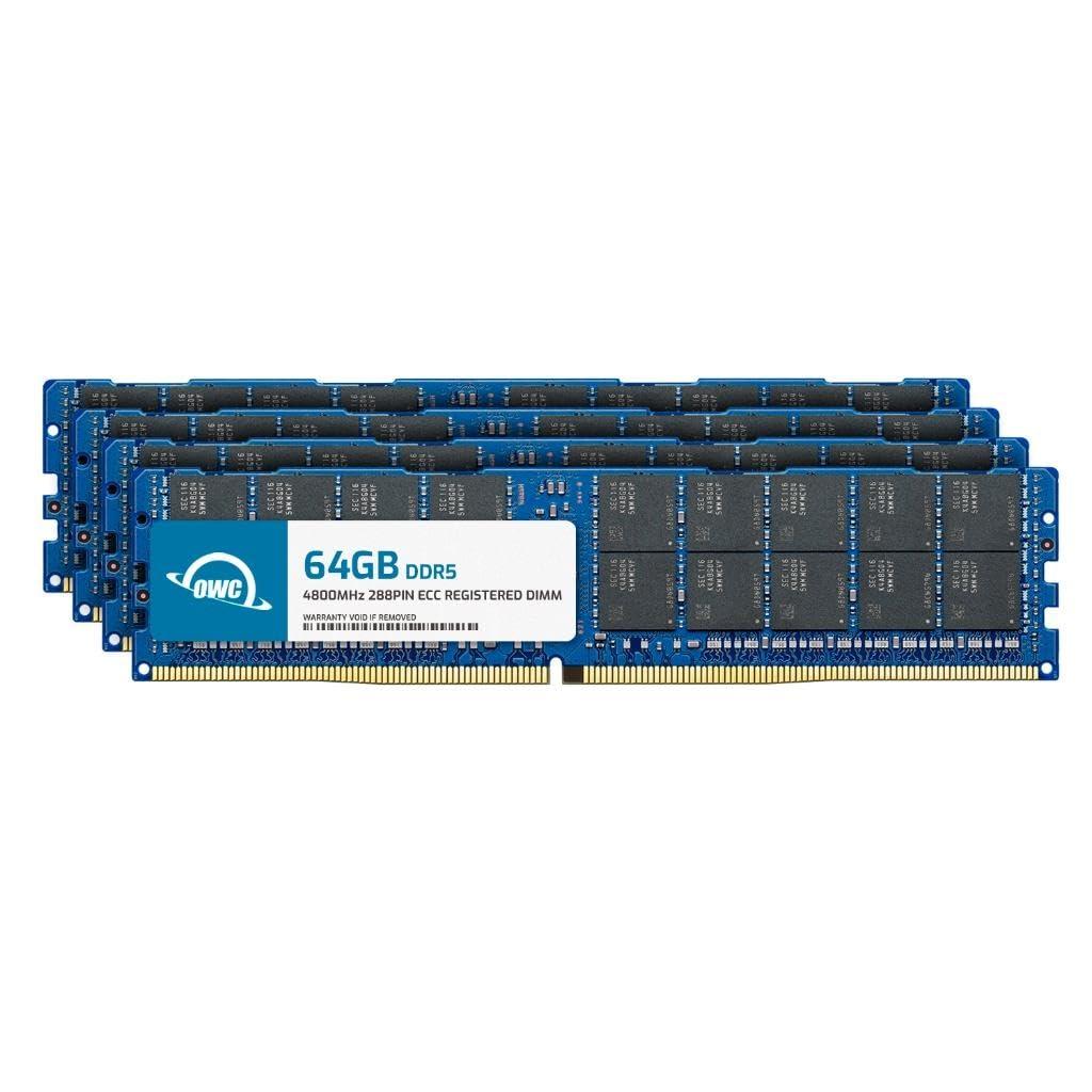 OWC OWC 256GB (4x64GB) DDR5 4800 PC5-38400 CL40 2Rx4 288-pin 1.1V ECC Registered RDIMM Memory RAM Module Upgrade Kit Compatible with ThinkSystem SD650 V3 SD650-I V3 SD665 V3 SD665-N V3 SR630 V3
