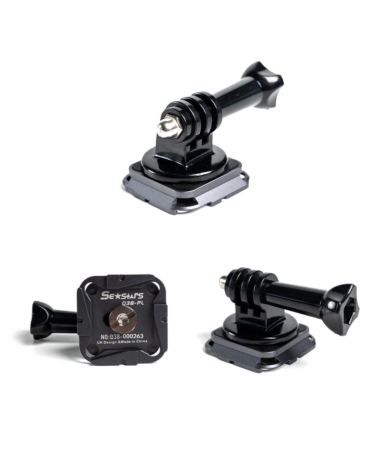 IFOOTAGE IFOOTAGE Seastars Quick Release Q38 Action Camera Plate,Arca-Type Quick Release Plate for Gopro, Insta360, DJI Osmo Action/Pocket and Most Action Cameras