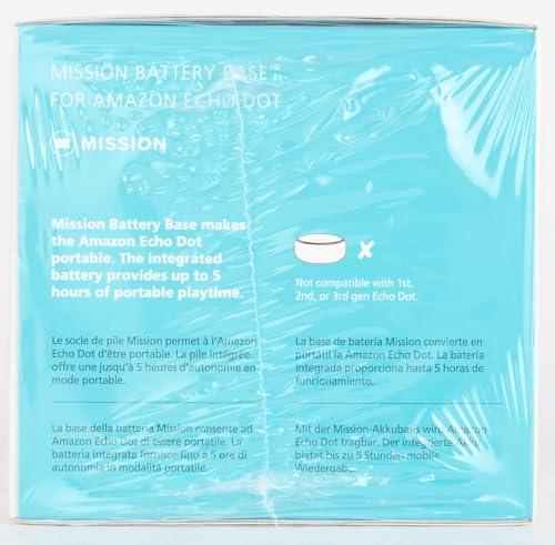 Mission Cables Made for Amazon Battery Base, for Echo Dot (4th & 5th generation)