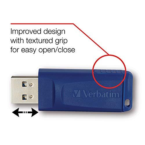 Verbatim Verbatim 8GB USB 2.0 Flash Drive - Cap-LESS & Universally Compatible - Blue - 97088