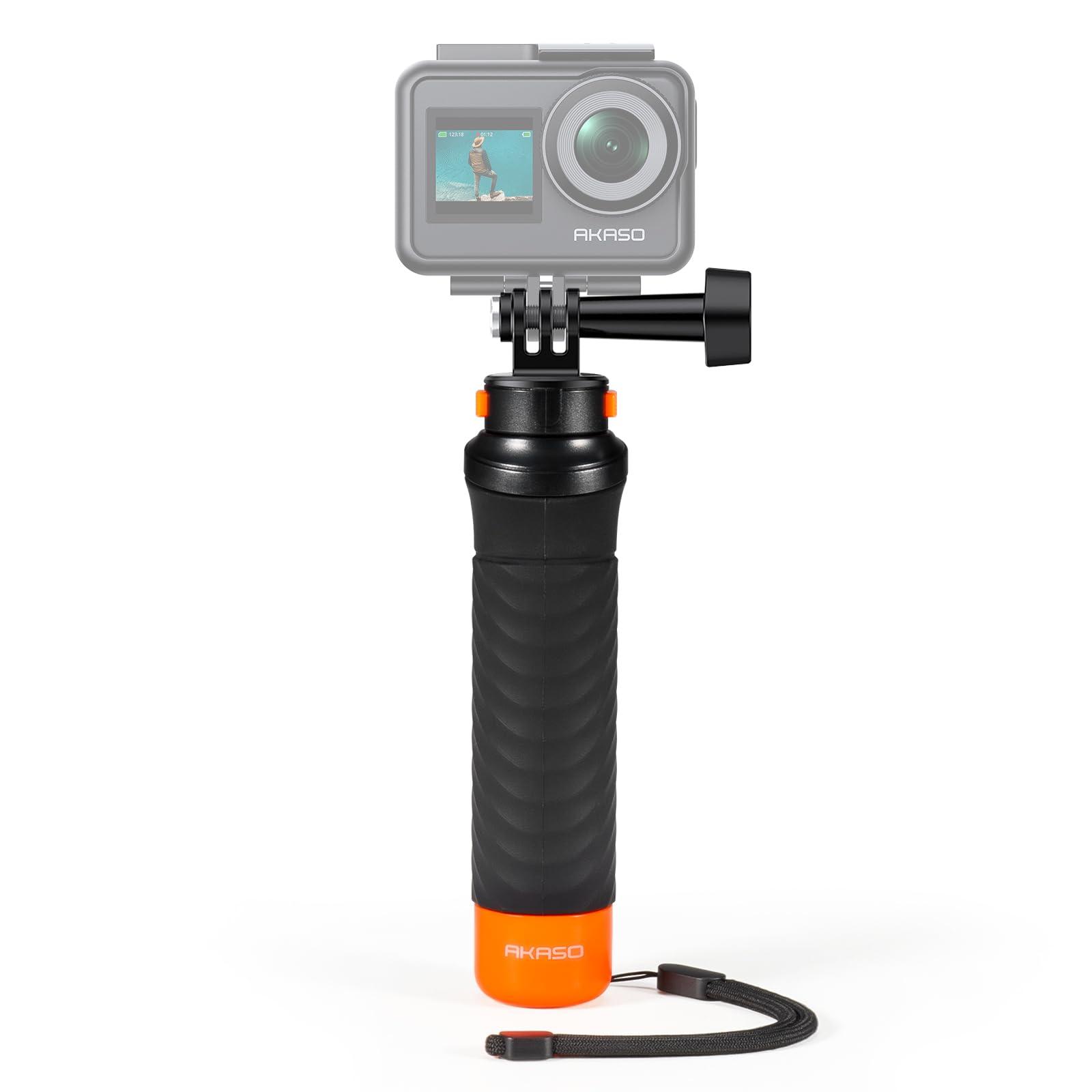 AKASO AKASO V50X Action Camera with 64GB U3 SD Card and Waterproof Floating Hand Grip Bundle