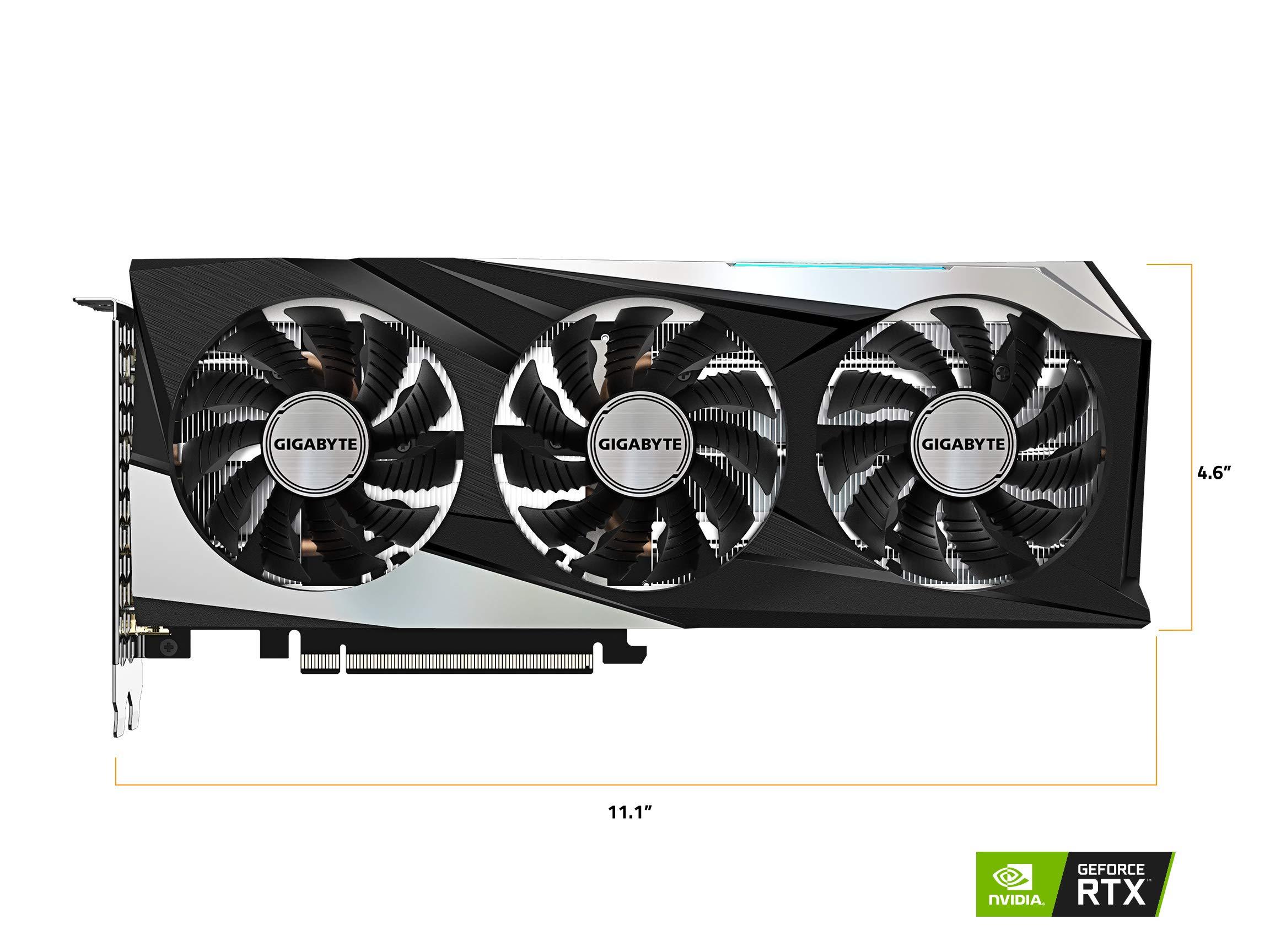 GIGABYTE GIGABYTE GeForce RTX 3060 Gaming OC 12G Graphics Card, 3X WINDFORCE Fans, 12GB 192-bit GDDR6, GV-N3060GAMING OC-12GD Video Card