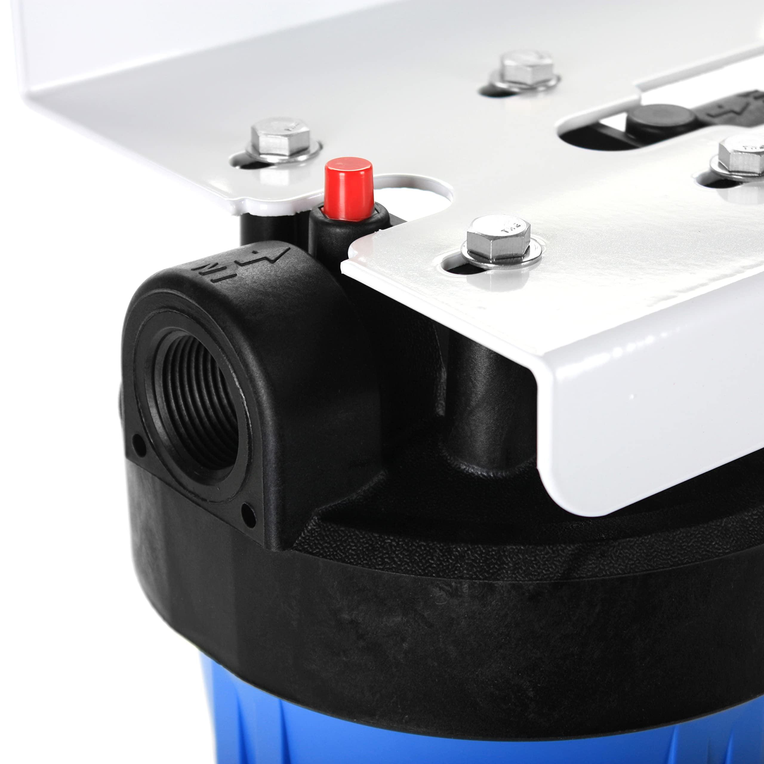 FI iFilters, Nature Provides The Water... We Suppl iFilters 2-Stage 10\" Well Water Whole House Filtration Complete Commercial Grade System | Removes Sediment, Chlorine, Rust, Odor, Taste, Iron, Heavy Metals | Dual Stage with 1\" Ports