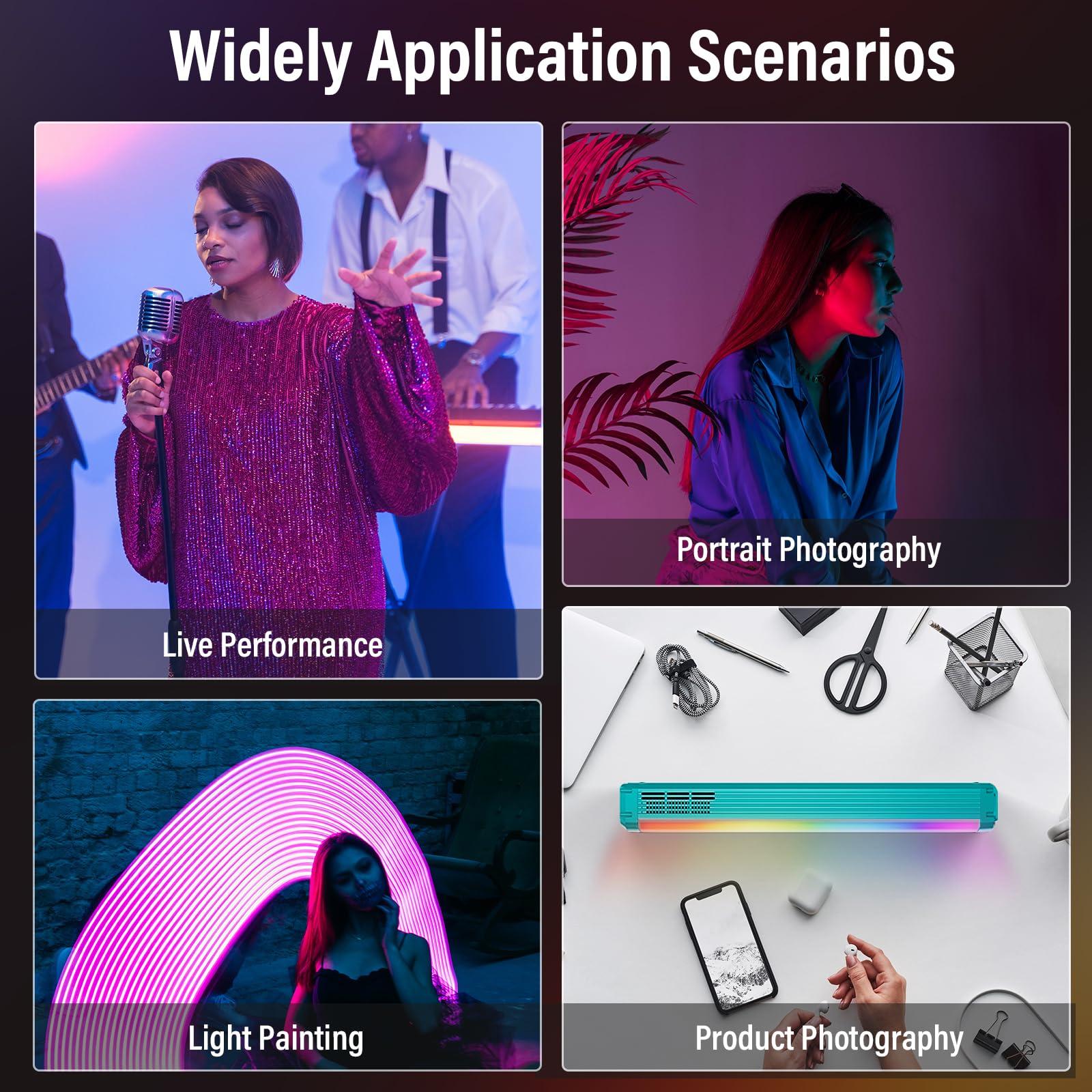 Sirui SIRUI 30W RGB LED Video Light Stick, T30 Tube Light, 2500K~7000K, 2580 lux/0.5m, TLCI 98, CRI 96, 6 Pixel Effects, 13 Light Effects, Full-Color LED Light, Reverse Charging, Magnetic Light, Teal