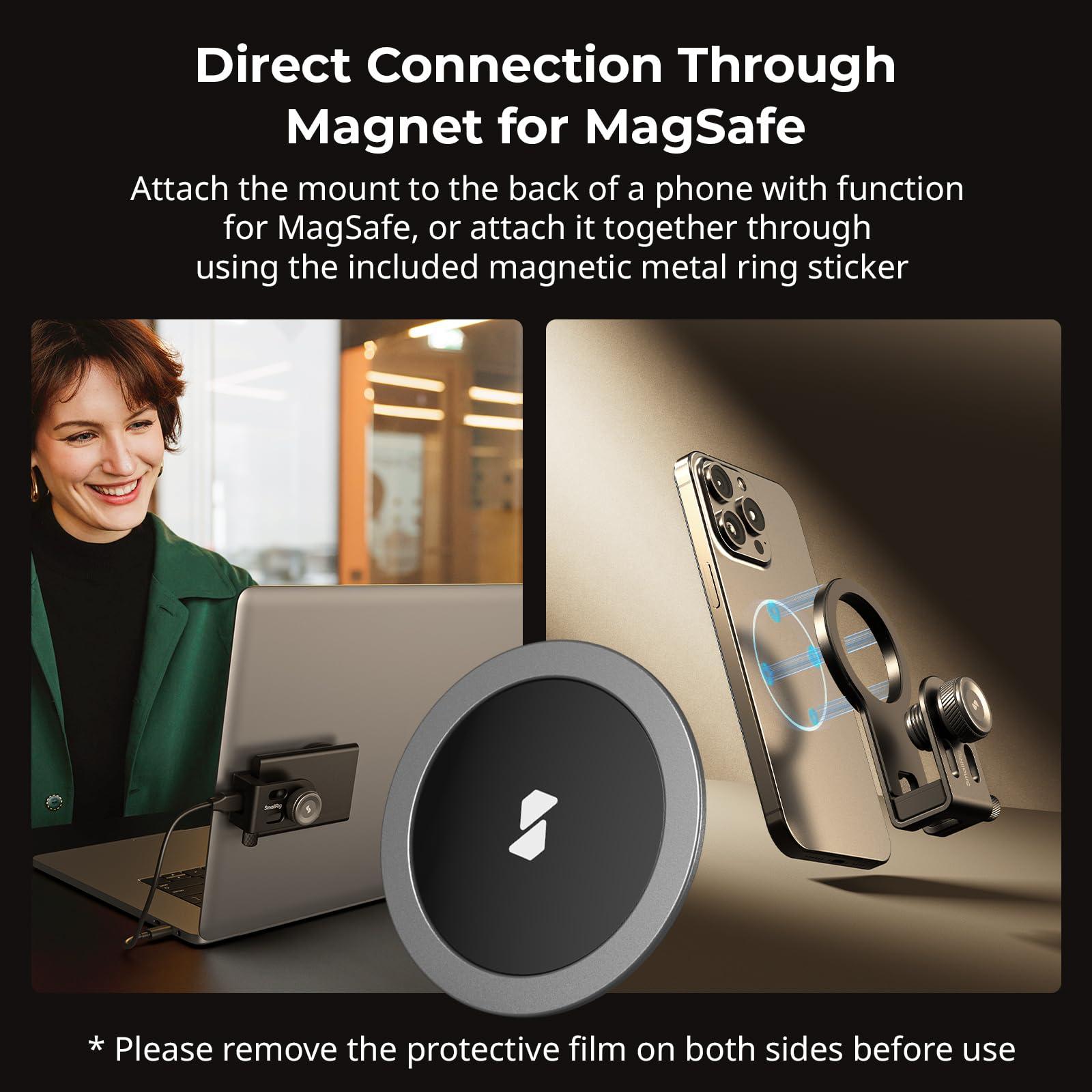 SMALLRIG SMALLRIG Bundle SSD Holder 2-in-1 SSD Mount Bracket for MagSafe with Cold Shoe Cable Clamp 4779 Portable Mini Desktop Tripod 4630