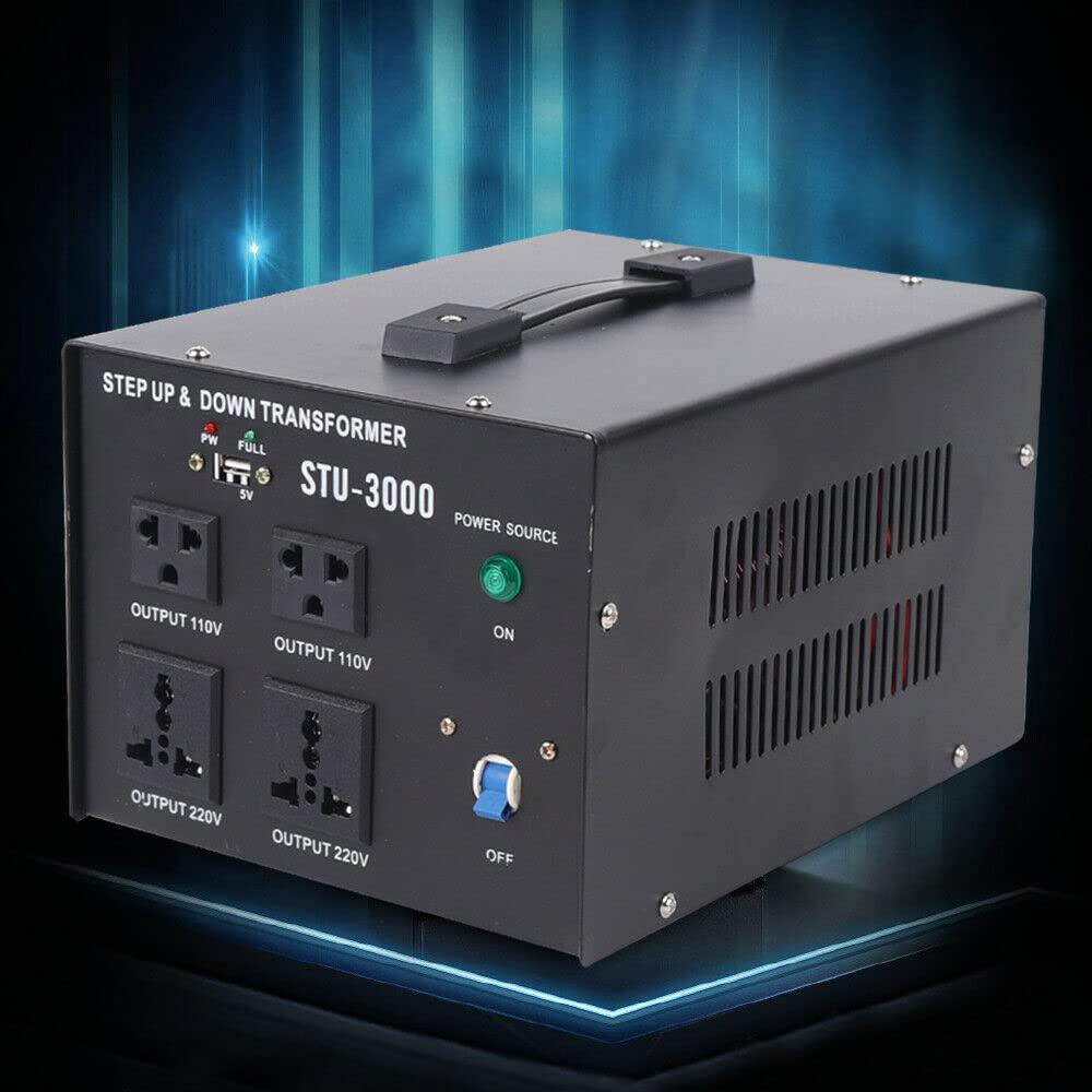 mignonnememe 3000W Power Voltage Converter Transformer Heavy Duty Step Up/Down AC 110V to 220V Power Converter Circuit Breaker Protection
