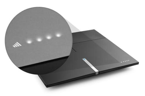 One For All One for All 16472 HDTV 1080p Amplified Indoor TV Antenna 50 Mile Range with Multi Directional Reception, 8 Feet Coaxial Cable & Signal Level Indicator - Black