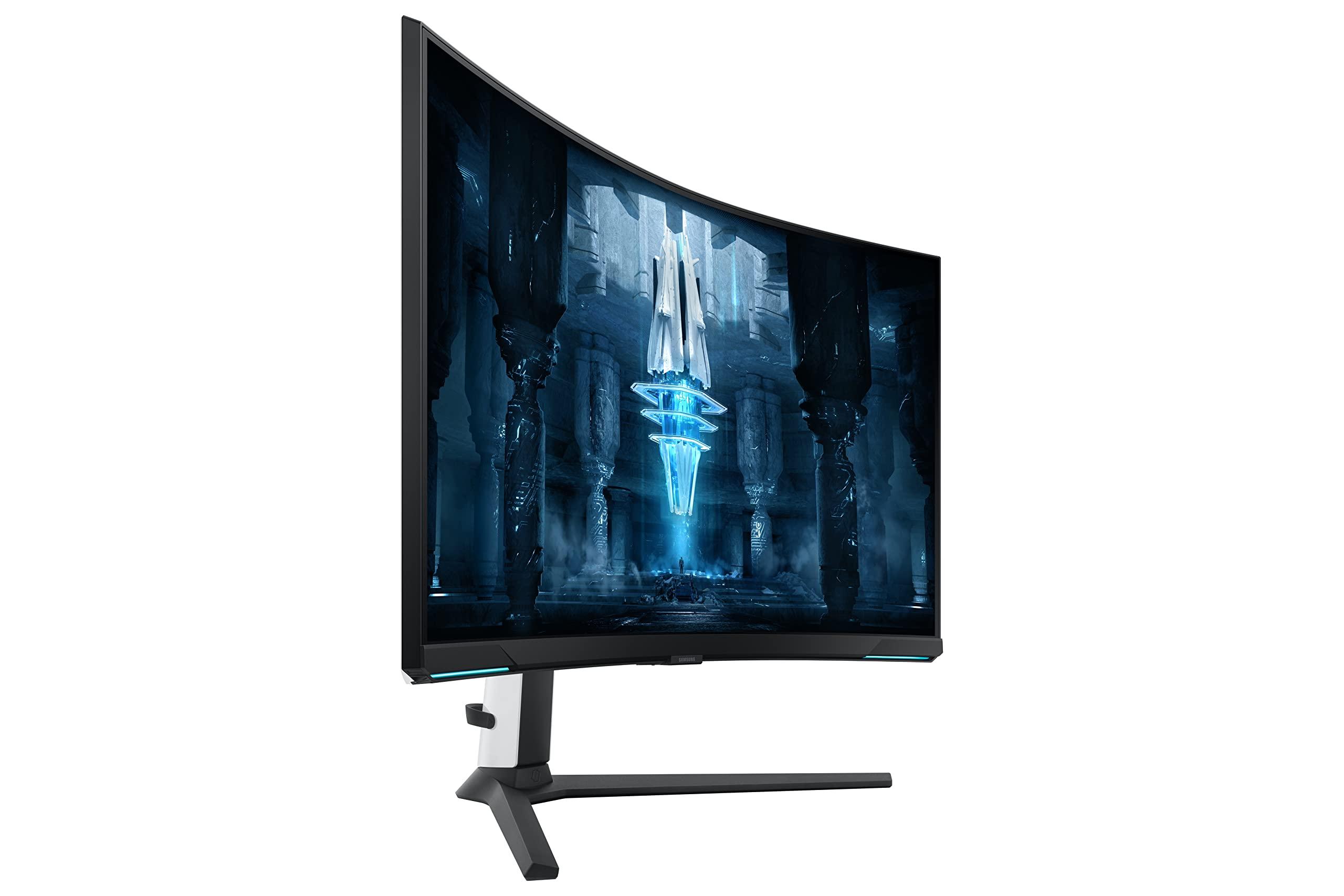 SAMSUNG 2022 Samsung 32" Odyssey Neo G8 4K UHD 165Hz 1ms G-Sync 1000R Curved Gaming Monitor, Quantum HDR2000, AMD FreeSync Premium Pro, Ultrawide Game View, DisplayPort, HDMI, Black (Renewed)
