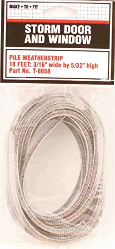 PRIME-LINE Prime-Line T 8658 3/16 inch Gray, Wool Pile, Weatherstrip (18 feet)