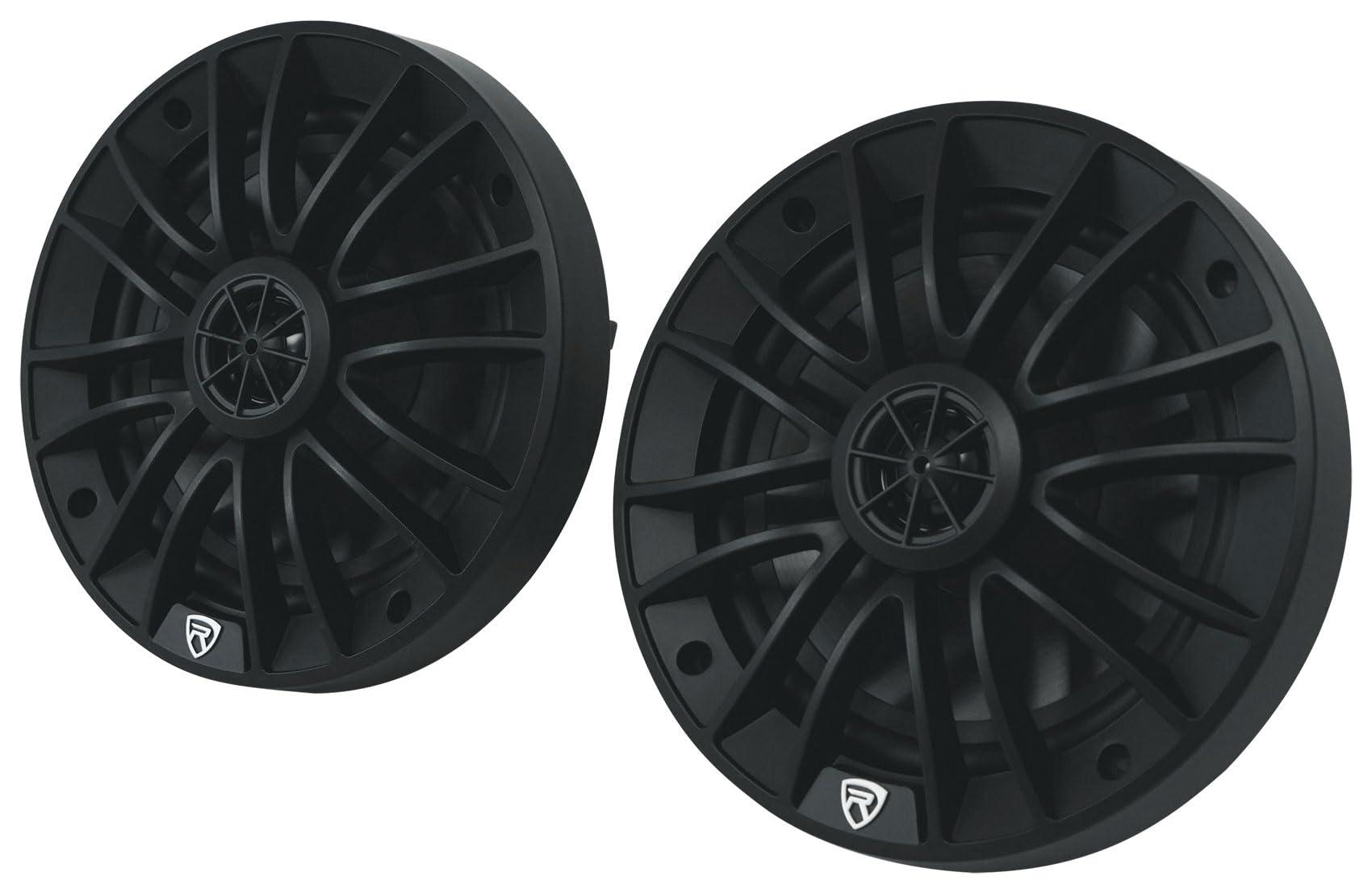 Rockville Rockville Pair RM-PREMIUM-65 Black 6.5" Marine Boat Speakers, 600W Peak/150W RMS, 4-Ohm, Crisp Audio, Waterproof Design, High-Power Handling for Boats and Outdoor Vehicles