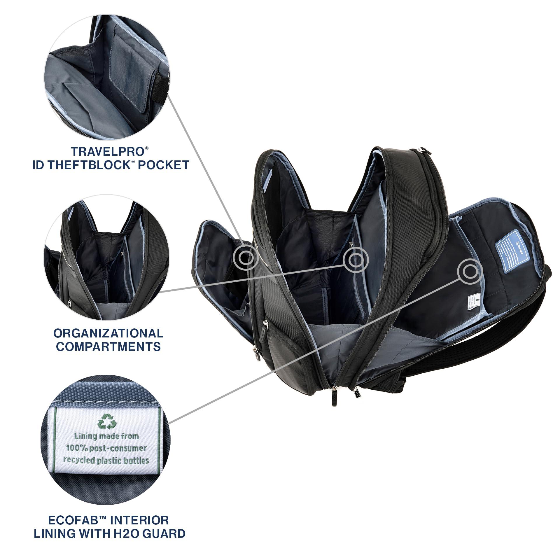 Travelpro Travelpro Platinum Elite Business Laptop Travel Backpack, Fits up to 16 Inch Laptop, Water Resistant, Men and Women, Black