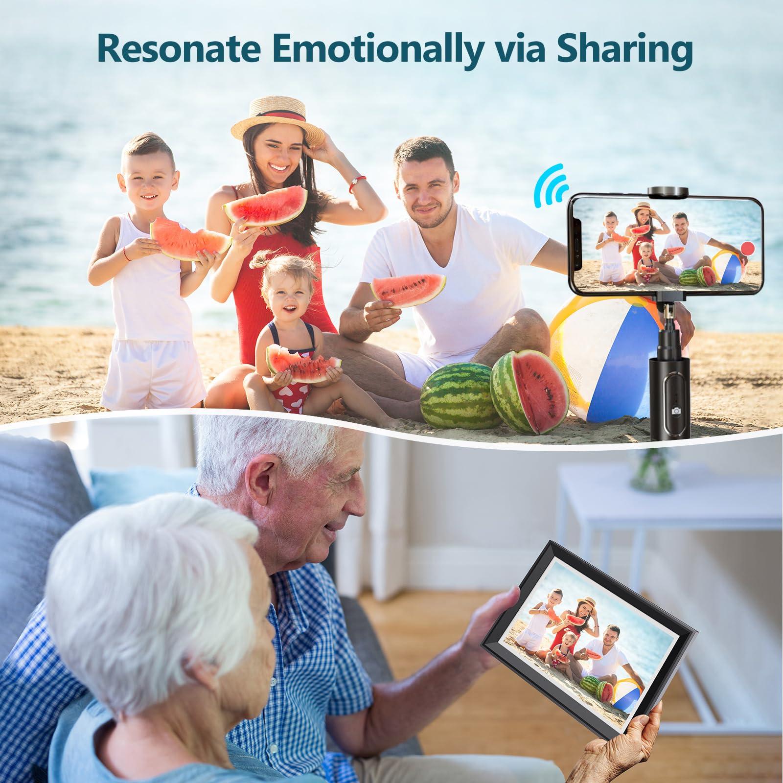 Atatat Atatat 10.1 Inch WiFi Digital Photo Frame, Electronic Smart Picture Frame with IPS Touch Screen, Internal 32GB Storage & Multi-User Binding, Easy Set Up and Instantly Photo Upload via APP or EMAIL