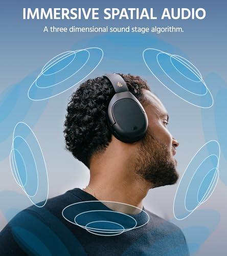 Edifier Edifier W830NB Wireless Over Ear Headphones with -45dB Active Noise Cancelling, 94H Playtime, LDAC Hi-Res Sound, Spatial Audio, Fast Charging, Multipoint Connection, Bluetooth V5.4 - Black