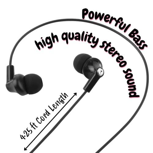 Mr. Pen Mr. Pen- Ear Bud with Microphone for School, 4.25 Ft, 3.5mm Jack, Wired Earphones, Earbuds, in Ear Headphones, Earbuds Wired with Microphone, Ear Phones with Microphone, Headphones Earbuds