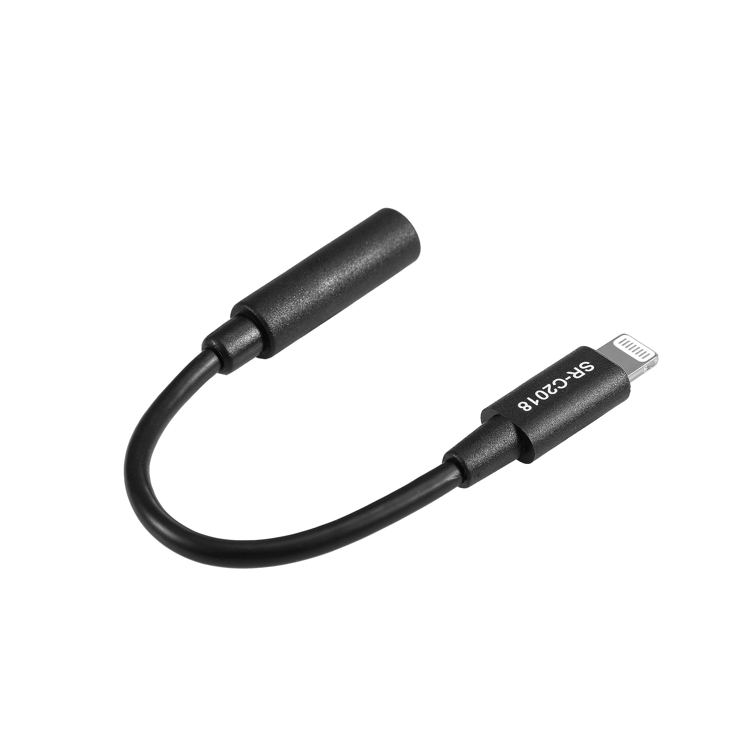 Saramonic Saramonic SR-C2018 Short Gold-Plated Female 3.5mm TRS Microphone and Audio Adapter Cable to Lightning Male for Apple iPhone and iPad with Lightning