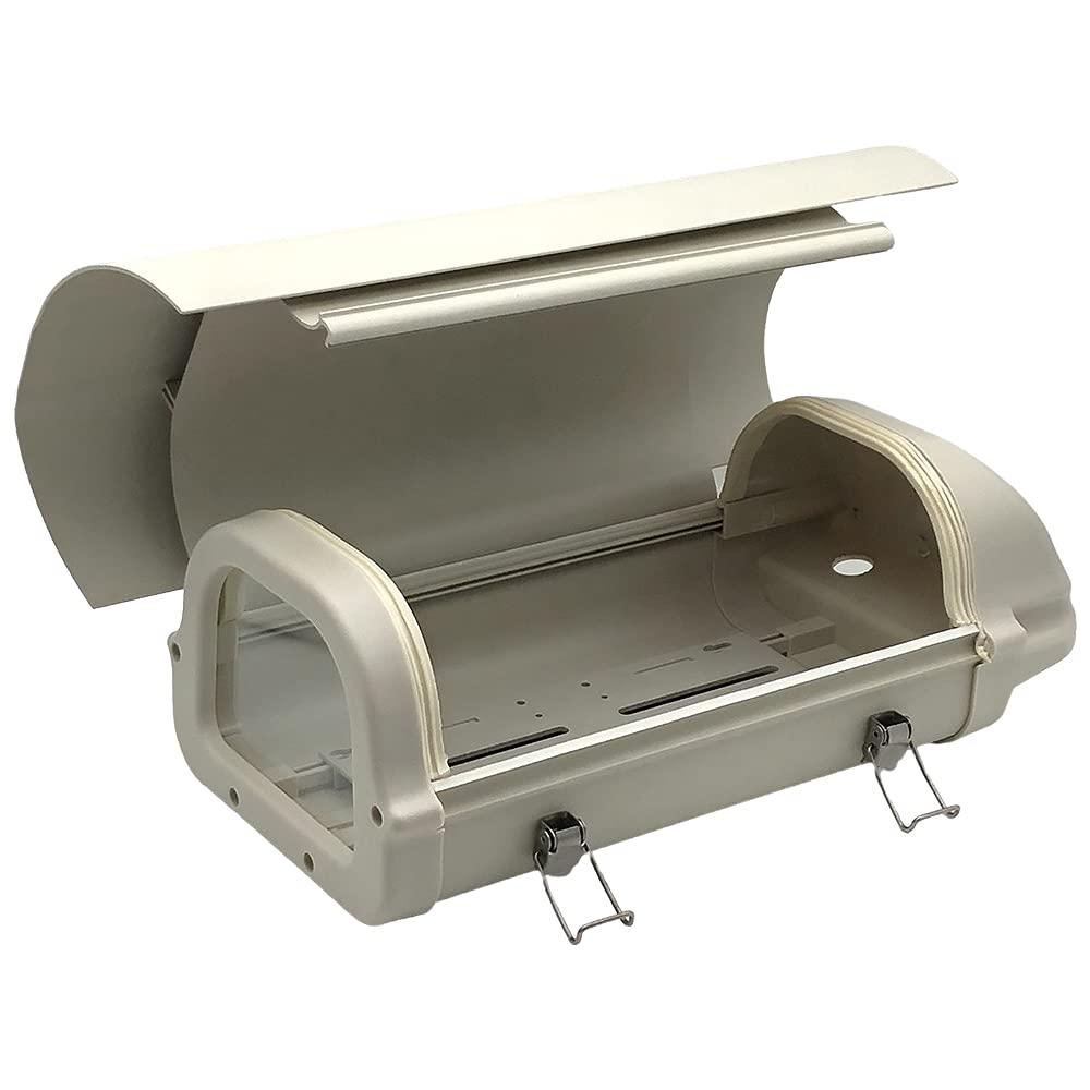 ETRSAIRL 15 Inch Large Size Outdoor Weatherproof Heavy Duty Aluminum CCTV Housing Security Surveillance Camera Housing Camera Mount Enclosure with Clear Glass Window Double Lock