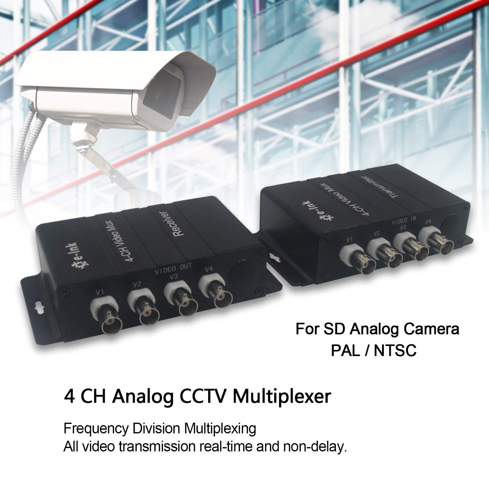 E-link E-link 4 Channel Video Multiplexer - 4Ch CCTV Video Multiplexer Over 1 Coaxial Cable for Standard Analog Cameras