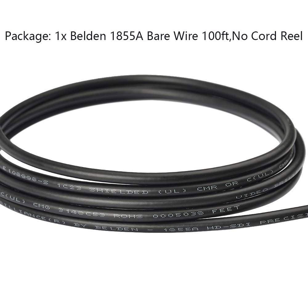 Superbat Superbat Belden 1855A Thin and Flexible Coaxial Cable 100ft,75 Ohm Low Loss Serial Digital Coax for Professional Video Production and Broadcasting,Support 3G 6G HD SDI 1080P Signal Transmission