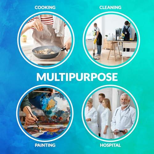 ABC PACK & SUPPLY ABC PACK & SUPPLY White Bouffant Caps 21 Inch. Pack of 100 Non Woven Hair Caps with Elastic Band. Breathable Disposable Polypropylene Hats. Unisex Protective Hair Covers for Food Service