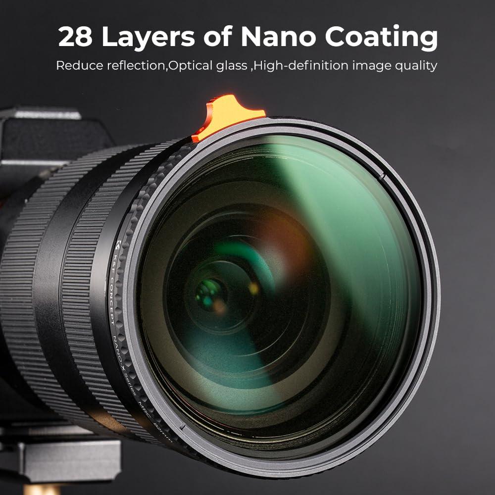 K&F Concept K&F Concept 72mm Black Diffusion 1/4 Effect & Variable ND2-ND32 ND Filter 2-in-1 for Camera Lens with 28 Multi-Layer Coatings (Nano-X Series)