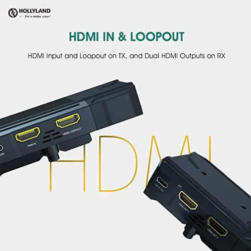 HollyView Hollyland Mars 300 PRO HDMI Loopout Wireless Transmitter and Receiver Standard Version for SLR/MILC Camera with 300ft Long Range 0.08S Low Latency 1080P HD Video Transmission (Standard)