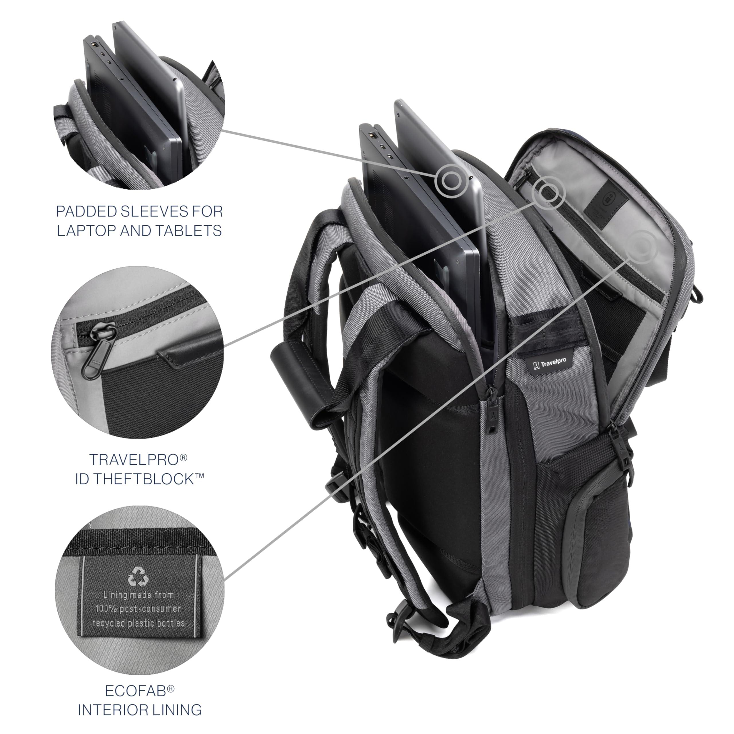 Travelpro Travelpro Altitude Medium Expandable Travel Laptop Backpack 25-30L, 16 Inch Laptop, Water Resistant, Work, Business, Men and Women, Falcon Grey